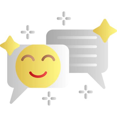 gülümseme sembolü ile konuşma balonu