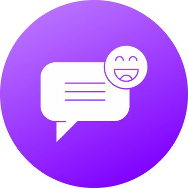 Konuşma balonu. Web simgesi basit illüstrasyon