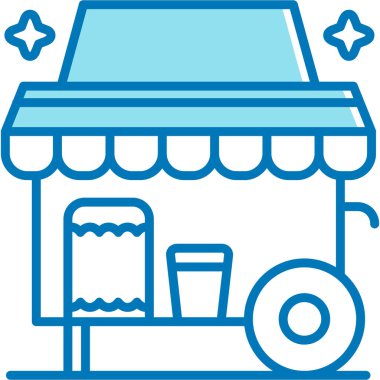 Dükkan. Web simgesi basit illüstrasyon