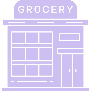 Süpermarket. Web simgesi basit illüstrasyon