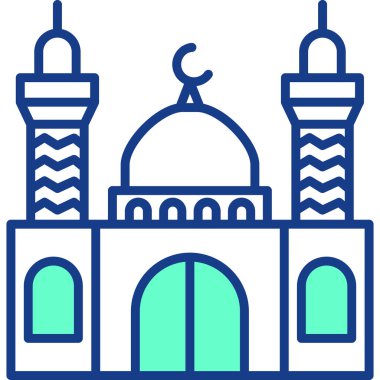 Cami simgesi vektör illüstrasyonu