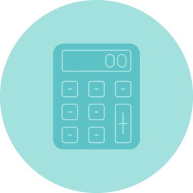 Hesap makinesi. Web simgesi basit illüstrasyon