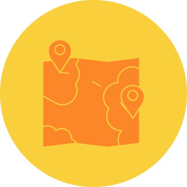 Harita işaretleyici. Basit resimleme