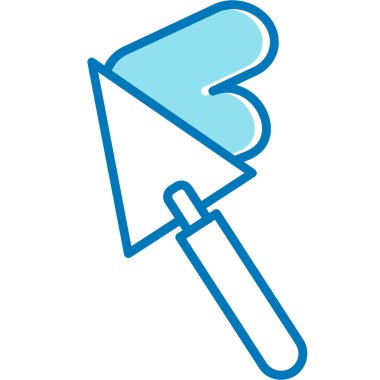 Çizgi film mavi boya fırçasının vektör çizimi