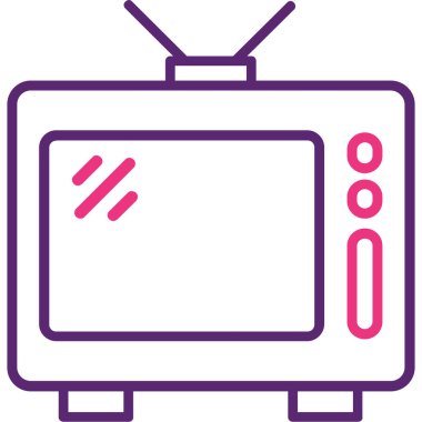 Televizyon. Web simgesi basit illüstrasyon