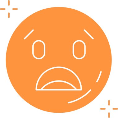 sinirli emoji yüz simgesi simgesi ana hat biçiminde