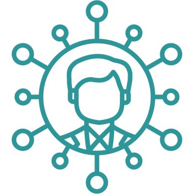 Müdür bey. Web simgesi basit illüstrasyon