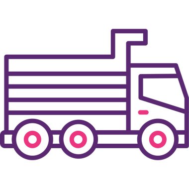 Bir kamyon simgesinin vektör çizimi