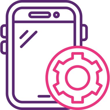 mobil simge modern, vektör illüstrasyonu