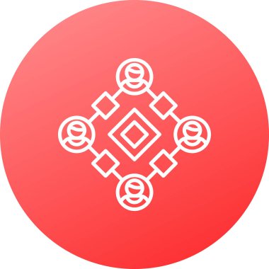 Kırmızı bir yıldız vektör çizim