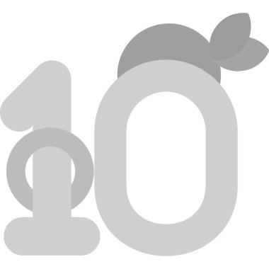 0, 10 numara, vektör illüstrasyonu