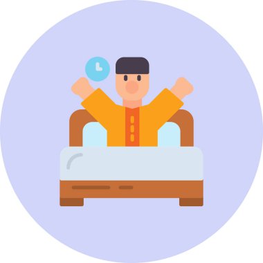 yatak ikonu vektör illüstrasyonu