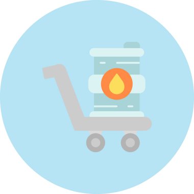 Bir ateş alevi simgesinin vektör illüstrasyonu