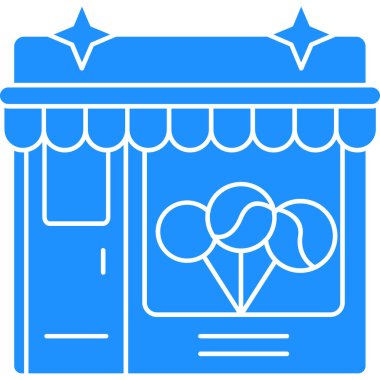 Dükkan. Web simgesi basit illüstrasyon