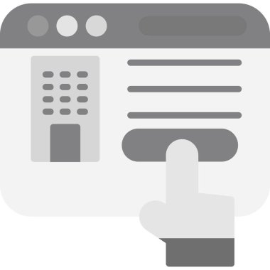 Web tasarımı ve çizgi simgesi, vektör