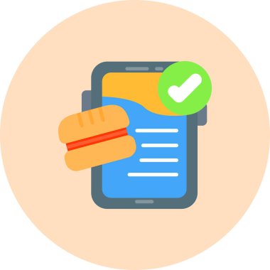 Düz biçimli sipariş simgesi sipariş et