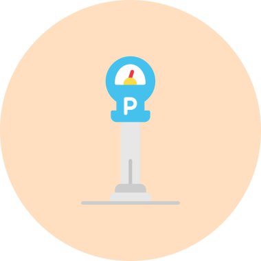 park vektörü dairesi düz simgesi