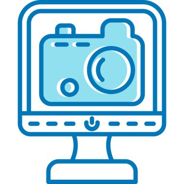 kamera fotoğrafçılık simgesi - taslak biçimi