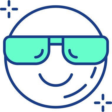 Gözlük. Web simgesi basit illüstrasyon