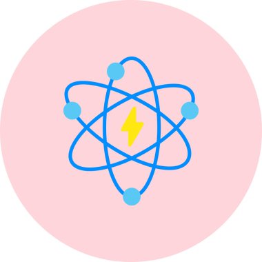 atom simgesi vektör illüstrasyonu