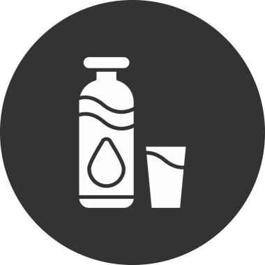 su şişesi simge vektör çizim