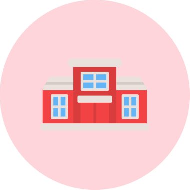 Bina simgesi. vektör illüstrasyonu