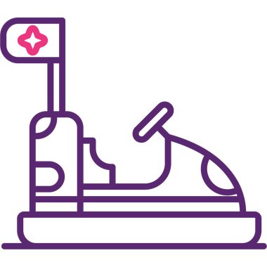 Elektrik süpürgesi ikon vektör illüstrasyonu