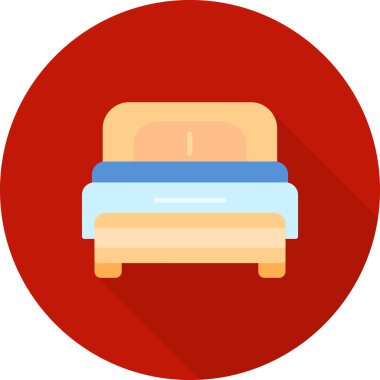 yatağın düz vektör simgesi