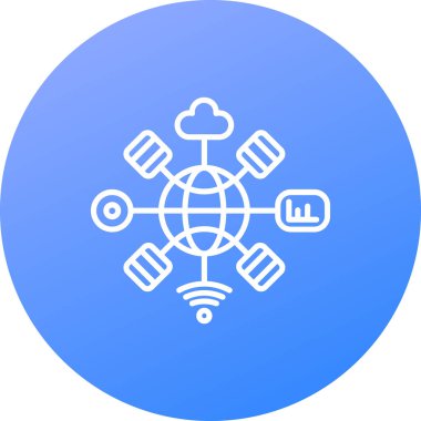 ağ bağlantısı simgesi, modern vektör illüstrasyon tasarımı