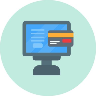 İnternetten alışveriş. Basit resimleme