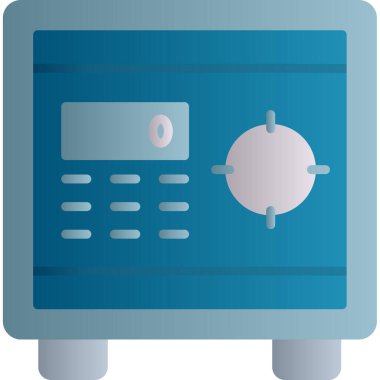 Mutfak mikrodalga fırını, illüstrasyon, beyaz arkaplanda vektör.