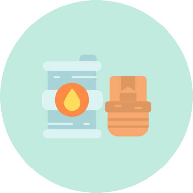 Ateş vektörü simgesi yakılıyor