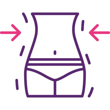 iç çamaşırı rengi simgesi, vektör illüstrasyonu