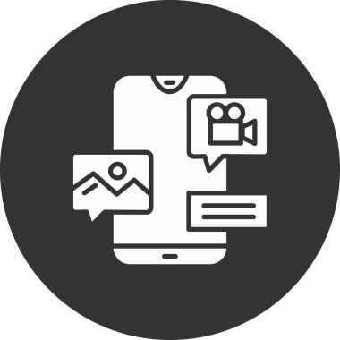 Sohbetin vektör simgesi, ileti konsepti, vektör illüstrasyonu