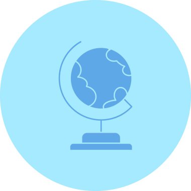 Küre Vektörü Kabartma Simgesi Tasarımı