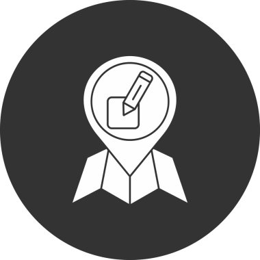 Harita işaretçi simgesi, basit tarzı