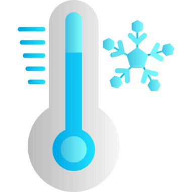 kar tanesi sıcaklık simgesi, vektör illüstrasyonu