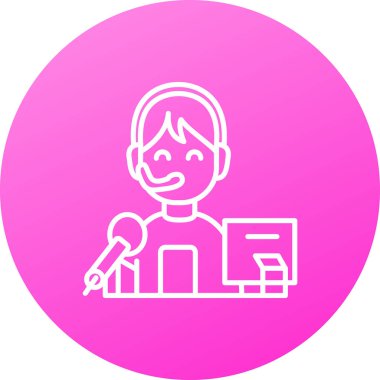 Mikrofon simgesinin vektör illüstrasyonu