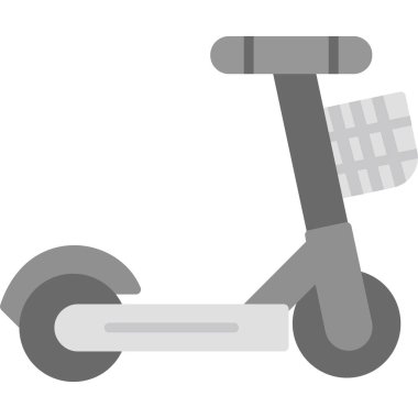 Scooter düz simgesi, vektör, illüstrasyon