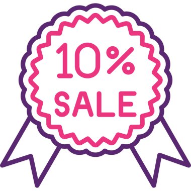 % 10 indirimli web etiket simgesi tasarımı