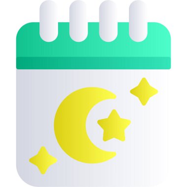 Yıldız simgesi olan gece ayı, beyaz arkaplanda izole edilmiş vektör çizimi