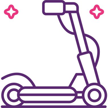 scooter modern simgesi, vektör illüstrasyonu