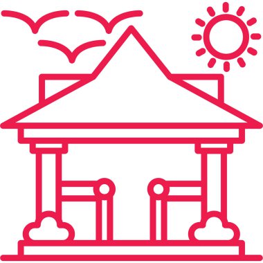 Ev simgesinin vektör illüstrasyonu