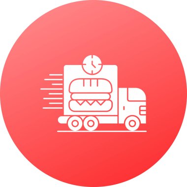 Hamburger ikonu vektör illüstrasyonu