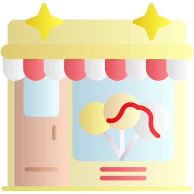 dükkan simgesi vektör illüstrasyonu