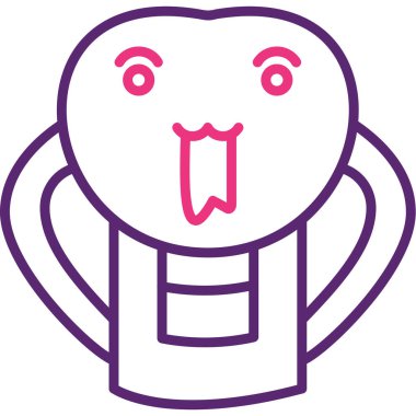 dil dışarı diş simgesi