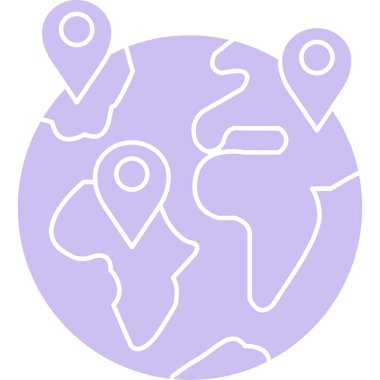 konum simgesi vektör illüstrasyonu