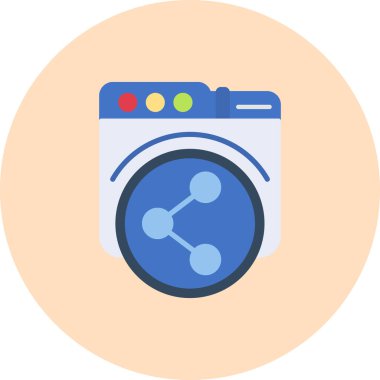 Çamaşır. Web simgesi basit illüstrasyon