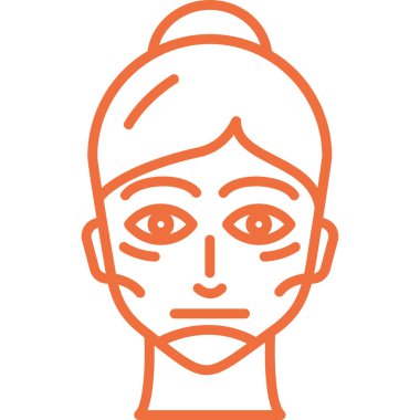 Saç stili ve yüz maskeli kadın yüzü