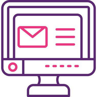 E-posta. Web simgesi basit illüstrasyon